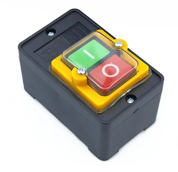 

On Off Water Proof Push Button Switch 10A 250V 380V Waterproof PushButton for Cutting Machine Bench drill Switch Plastic Motor