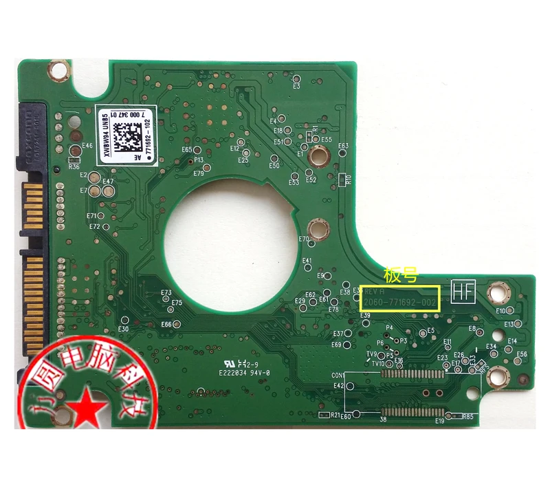 

HDD PCB logic board 2060-771692-002 REV A for WD 2.5 SATA hard drive repair data recovery