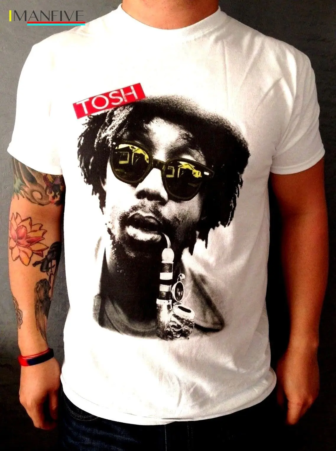 

HOT BOB MARLEY PETER TOSH WHITE GRAPHICS T SHIRT REGULAR-FIT TEE !