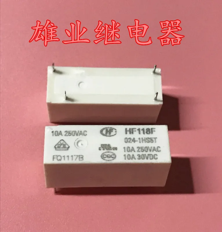 

HF118F-024-1HS5T Relay JQX-118F-024-1HS5T4PIN a group of normally open