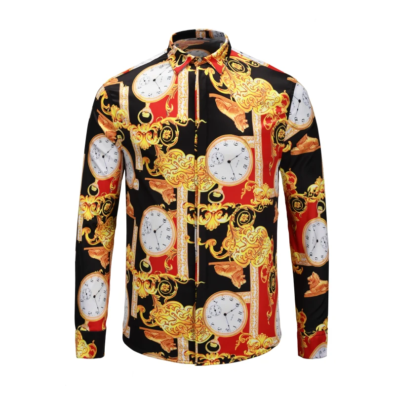 XIMIWUA 2019 Luxury Mens Shirts Casual Slim Fit Hawaiian Shirt Camisas Florales Fashion Style