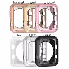 Серия 1 и 2 и 3 мягкий силиконовый бампер для Apple Watch Case 38 мм 42 мм модный защитный чехол из ТПУ для iWatch идеальный бампер