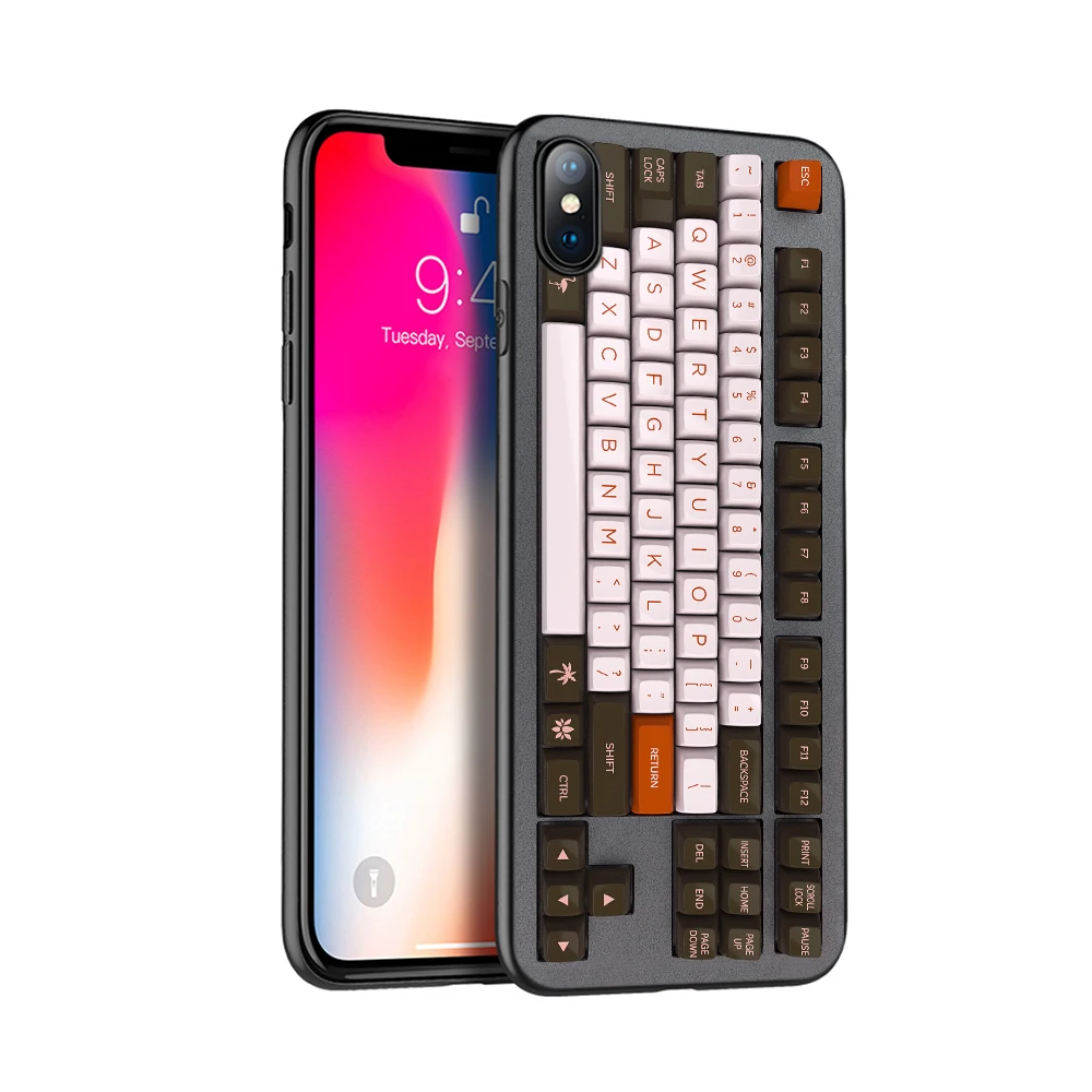 Черный чехол из ТПУ для iphone 5 5s SE 2020 6 6s 7 8 plus x 10 XR XS 11 pro MAX силиконовый кассета ленты