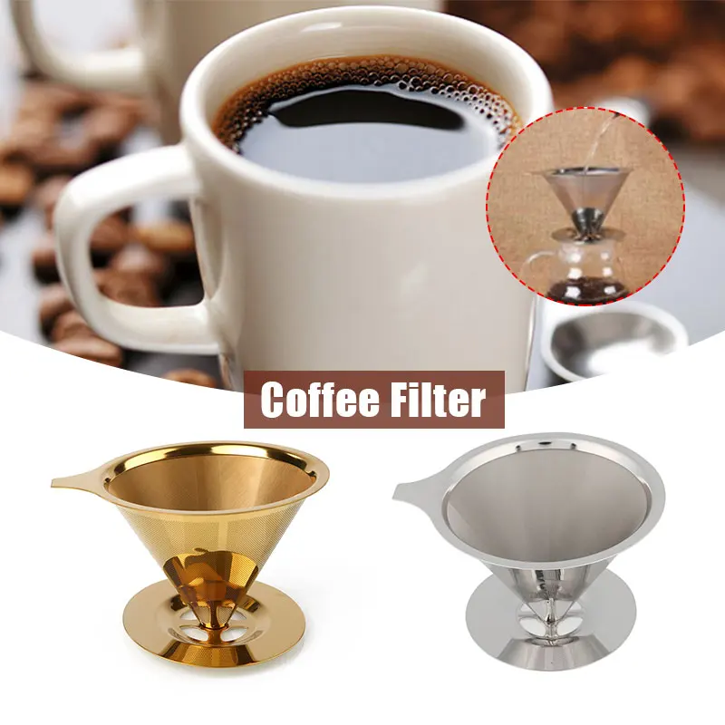 

Cuisinart Coffee Maker Charcoal Filter Stand Funnel Double Layer Practical Cup Stainless Steel Machine