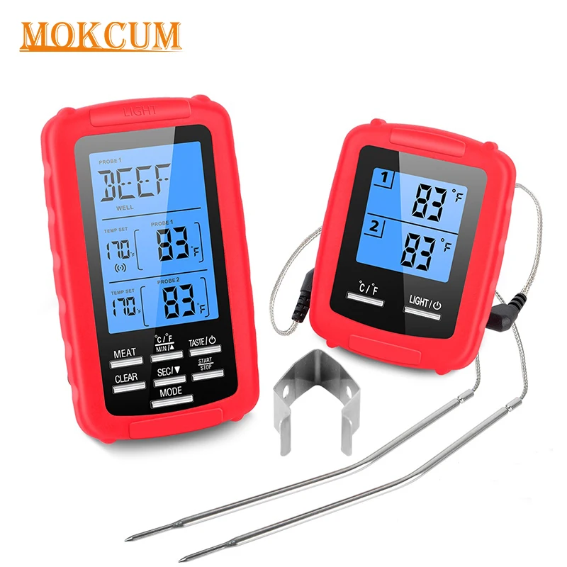 

70M Wireless Remote Digital Cooking Meat Thermometer with RF433 Dual Probe Transmitter for Kitchen Barbecue Oven Food Outdoor
