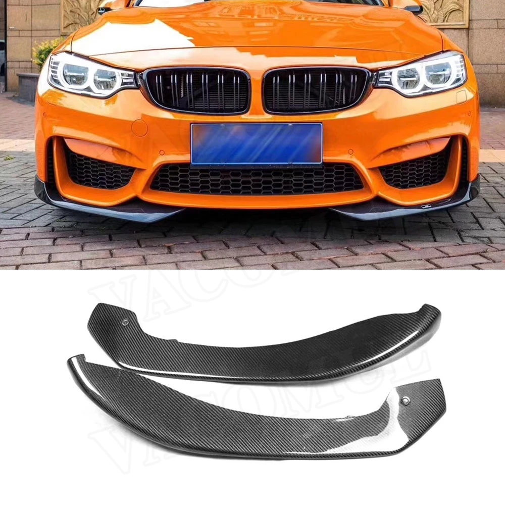 

Carbon Fiber Front Canards Lip Splitters Flaps for BMW 3 Series F80 M3 4 Series F82 F83 M4 2014-2017 2PCS Car-Styling