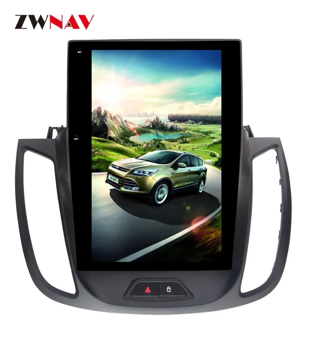 Best ZWNVA Tesla style Screen Newest Android 7.1 Car DVD Player GPS Navigation Radio Screen For Ford Kuga/Escape 2013 2014 2015 2016 5