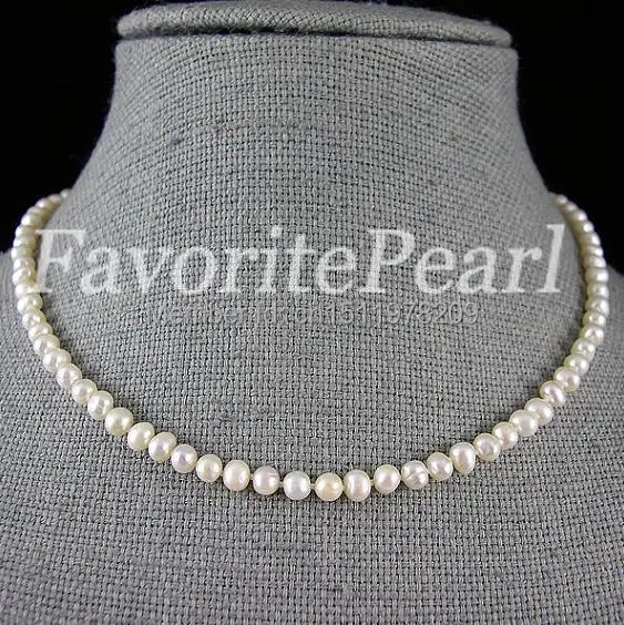 

Baby Pearl Necklace, Flower Girl Jewelry Baby 16 Inches 4.5-5mm White Color Freshwater Pearl Necklace - Free Shipping
