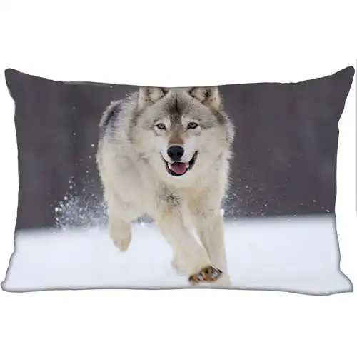 Best наволочки на заказ WOLF (1) Спальня Дом Прямоугольник Наволочка на молнии (одна сторона) @ 181205-05-03-156