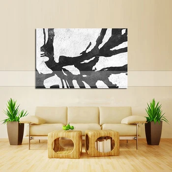 

Top Artist 100% Handmade Black White Oil Paintings Modern Abstract Pop Oil Painting For Home Wall Decoration Unique Gifts