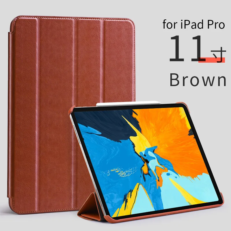 HOCO для iPad Pro 11 Чехол для iPad Pro 12,9 Магнитный кожаный защитный смарт-чехол для iPad Pro 11 дюймов/12,9 - Цвет: 11 inch