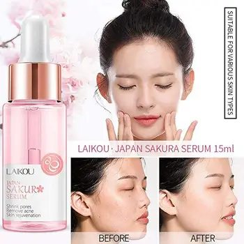 

LAIKOU Face Serum Japan Skin Care Shrink Pores Remove Acne Liquid Moisturizing Face Brighten Skin Serum 15ml/box