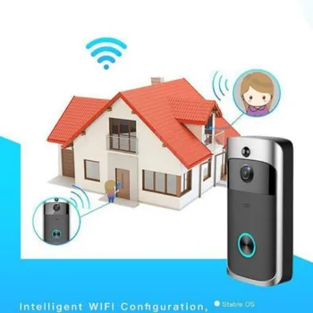 

Smart Video Wireless WiFi Door Bell IR Visual Camera Record Full HD Wireless Camera CCTV WiFi Home Surveillance Security System