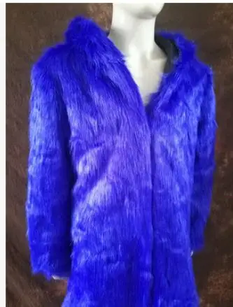 color 21 Новая мужская зимняя куртка из искусственного меха черный халат белый Дьявол Стиль Длинная ветровка искусственный Лисий мех пальто печать меховая верхняя одежда J2062 - Цвет: color 21
