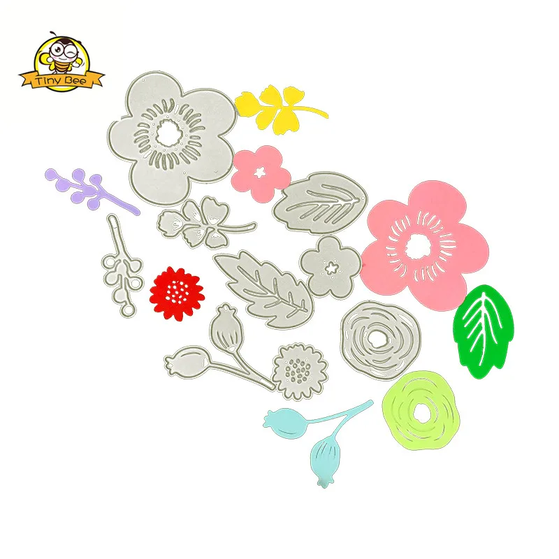 

9Pcs Leaves Flower Leaf Die Metal Cutting Dies Scrapbooking DIY Craft Dies Stencil Die Cut Metal Cutting Dies New 2018