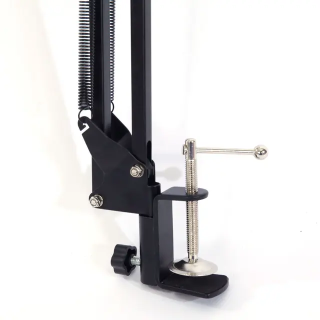 Letike Professional Adjustable Metal Scissor Arm Microphone Stand, Foldable Recording Cantilever Fit for Studios, Broadcasting