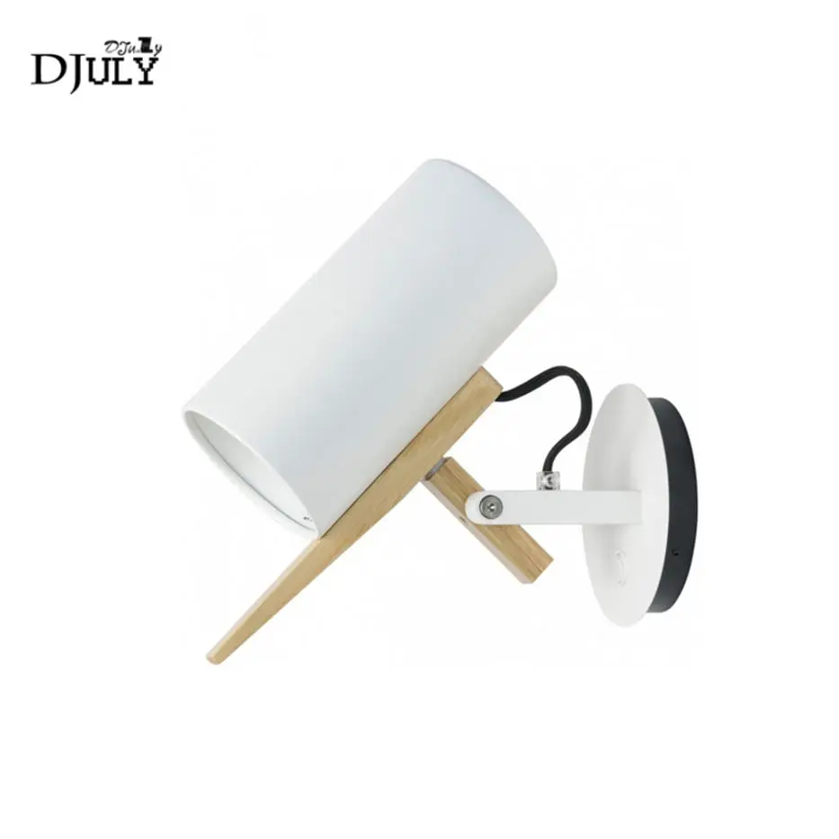 

nordic designer Rotatable wood metal wall lamp for clothing store office bedroom stairs light fittings loft decor led luminaire