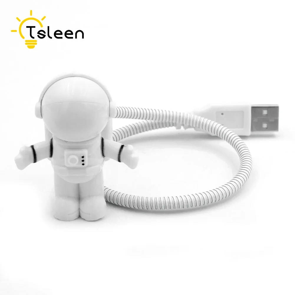 TSLEEN Flexible USB LED Night Light Cartoon Shape The Dark Knight Astronaut Spaceman PC Power Bank Power Supply DC 5V Table Lamp spaceman adjustable usb led night light