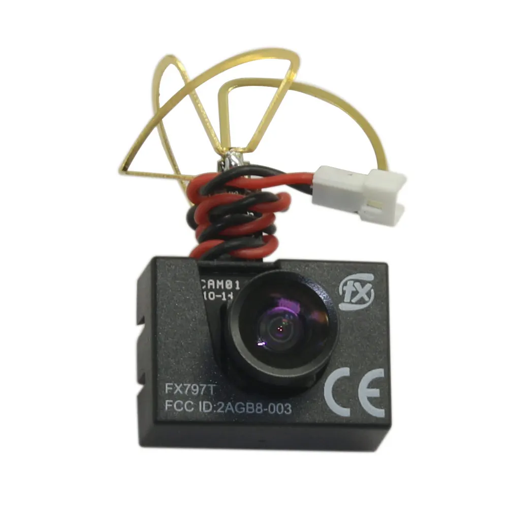 

FPV 5.8G 25mw 40 Channels Transmitter + Camera 600TVL 120 Degree Combo with Antenna FX797T for Drone Quadcopter