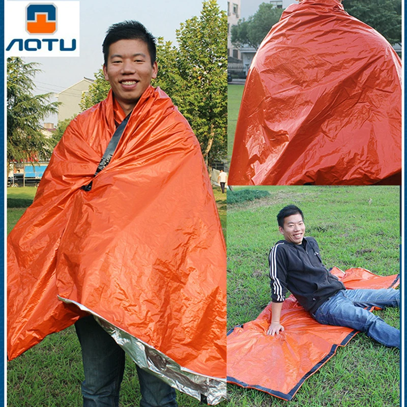 

AOTU Outdoor Sleeping Bags Portable Emergency Sleeping Bags Light-weight Polyethylene Sleeping Bag for Camping Travel Hiking