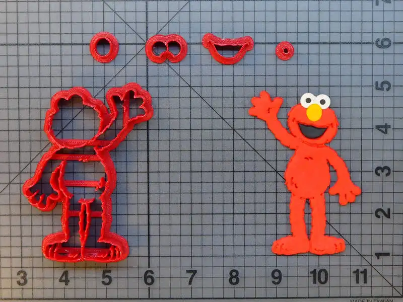 Мультяшный персонаж кунжутная улица печенья 3D Печатный Elmo набор формочек для печенья украшения торта инструменты Фондант Кекс Топ резак - Цвет: Elmo-Body 4 inch