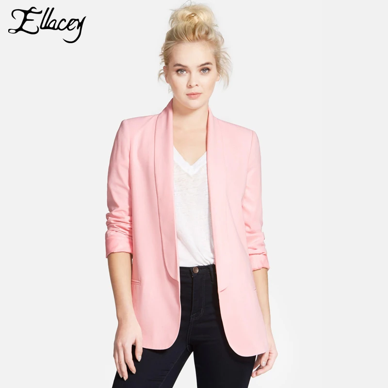 Ellacey New Spring Autumn Blazer Women Casual Cardigan
