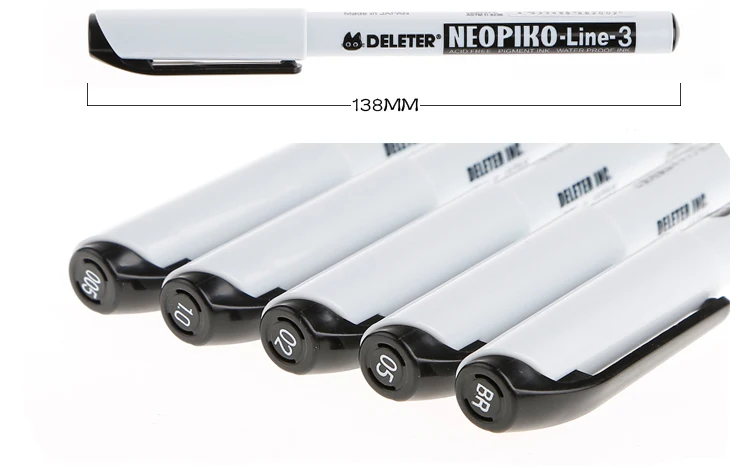 5 шт./компл. Deleter Neopiko-Line-3 тонкая грань ручка пигмент водостойкие чернила товары для рукоделия