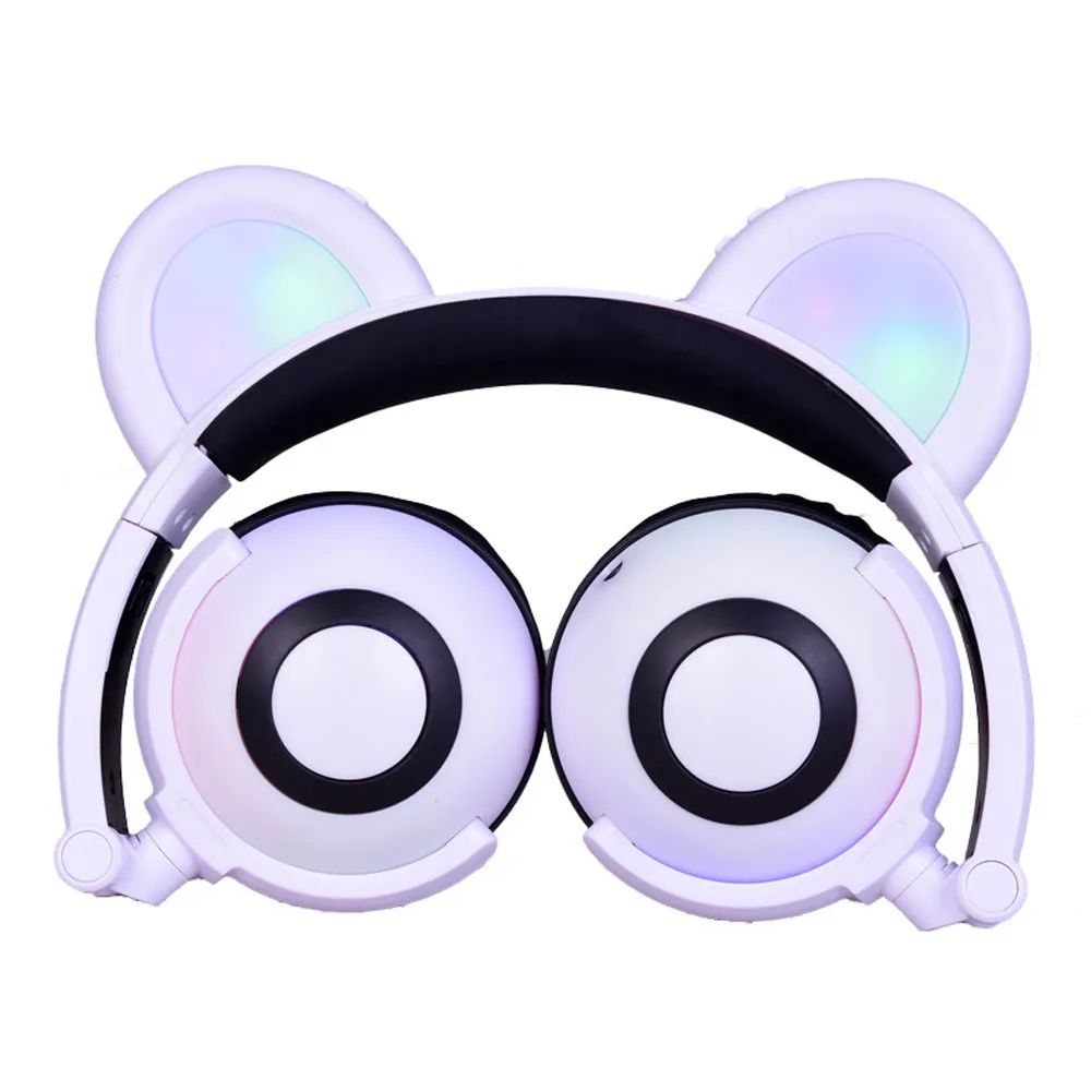 AIYIMA Bluetooth наушники беспроводные складные мигающие кошачьи детские игровая