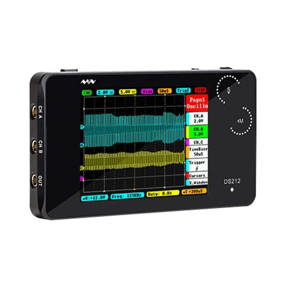 DS212 inteligentny przenośny miernik cyfrowy multimetr prądu lcd oscyloskop ekran dotykowy interfejs USB 1MHz 8MB 10MSa/s sprzęgło AC/DC oscyloskop DS212 inteligentny przenośny miernik cyfrowy multimetr prądu lcd oscyloskop ekran dotykowy interfejs USB 1MHz 8MB 10MSa/s sprzęgło AC/DC oscyloskop