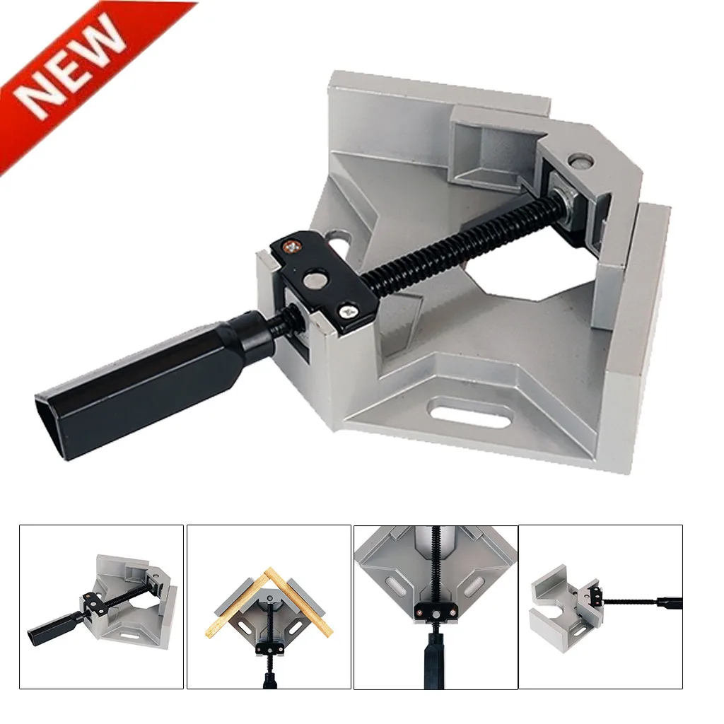  Aluminum Single Handle 90 Degree Right Angle Clamp Angle Clamp Woodworking Frame Clip Right Angle F