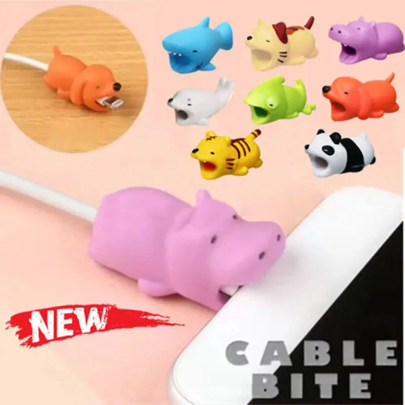 

Cable Winder Cartoon USB Charger Data Cable Cord Protector Charging Line Saver For iPhone Samsung USB Cable Protection A09