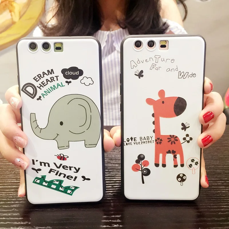 Для Huawei P10 чехол Plus Zerosky роскошный 3D рельефный мультяшный Мягкий силиконовый для