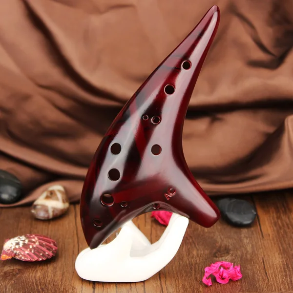 Профессиональный 12 отверстий Alto C Tone тлеющий окарина флейта с сумкой|ocarina