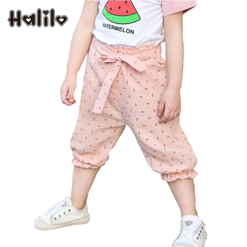 

Halilo Children Girls Pants Summer Calf-length Girls Leggings Girls Clothing Casual Kids Leggings For Girls Toddler Legging 2019
