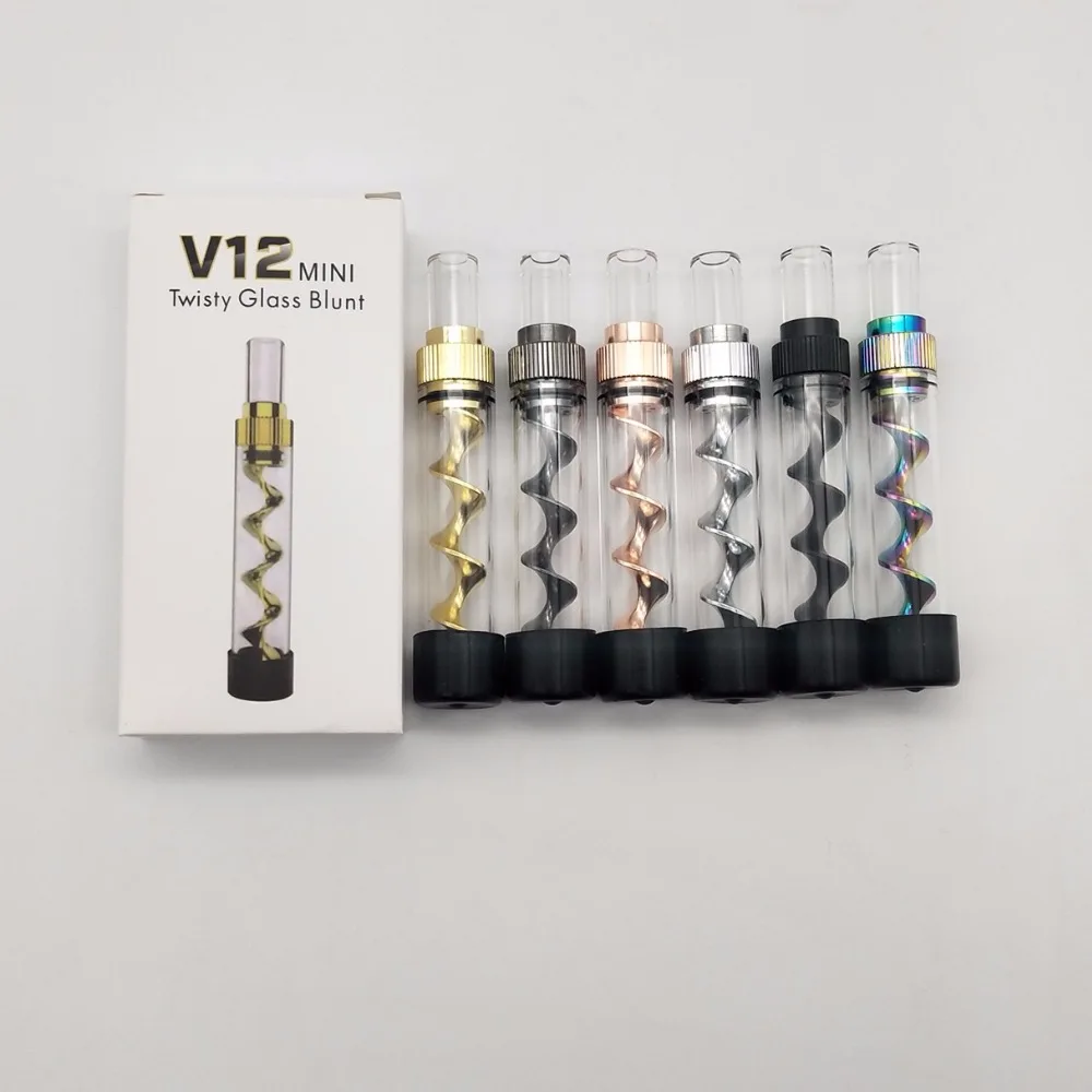 twisty glass blunt mini size Glass Blunt with FREE Cleaning Brush Kit
