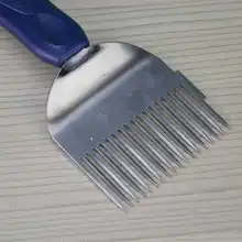 1 шт Пчеловодство 18-Pin прямые иглы откупоривания вилки Синий Ручка Нержавеющая сталь пчелиный мед разреженный лопатка-грабли пчела инструменты