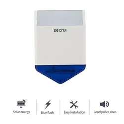 SECRUI J1 Беспроводной открытый солнечные вспышки Сирена Главная Безопасность акустооптического сигнализации наблюдения сигнал тревоги