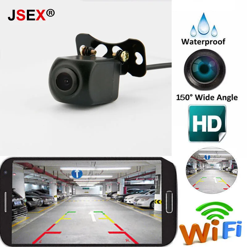 

Mini WIFI Reversing Camera Car Wireless Rear View Dash Cam Star Night Vision Tachograph For iPhone Android Waterproof DC 12V 24V