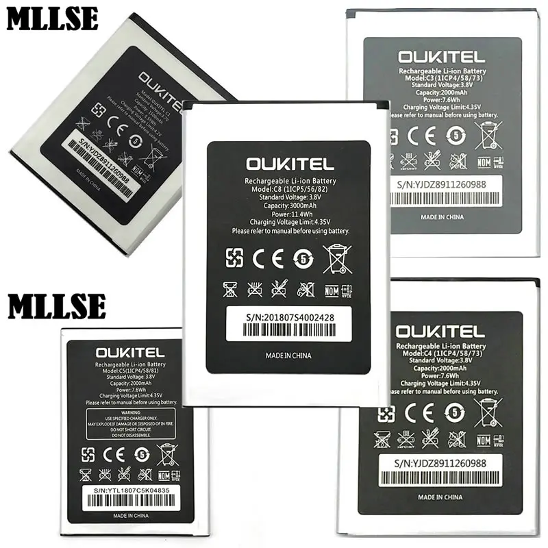 MLLSE C1 C3 C4 C8 battery for Oukitel C5 PRO Mobile Phone Batterie