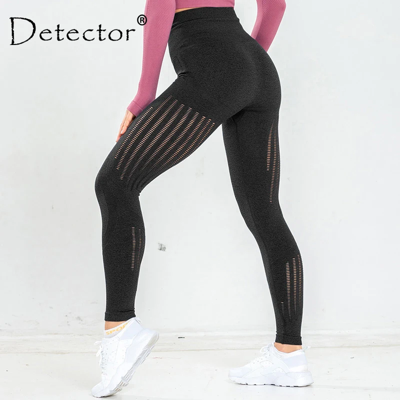 Skup Detektor kobiety bezszwowe legginsy wysokiej talii kontrola brzucha Fitness trening bieganie spodnie jogi Push up Gym Sport elastyczne legginsy