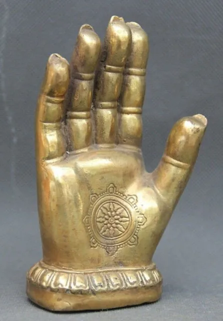 

decoration bronze factory Pure Brass Antique Elaborate Chinese Buddhism Brass Goddess Buddha's hand statue Sculpture