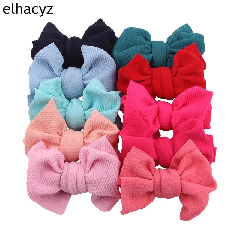 

10pcs/lot NEW Children 4.5'' Waffle Hair Bow Hairpin Girls DIY Fashion Bow With/Without Clips Hair Accessories Headwear Mujer