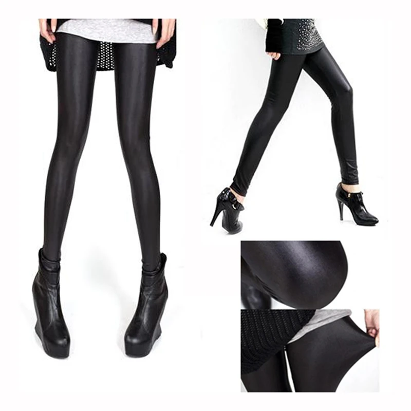 

SEXY FASHION LEATHER LOOK HIGH t WAISTED JEGGINGS / LEGGINGS For WOMENS