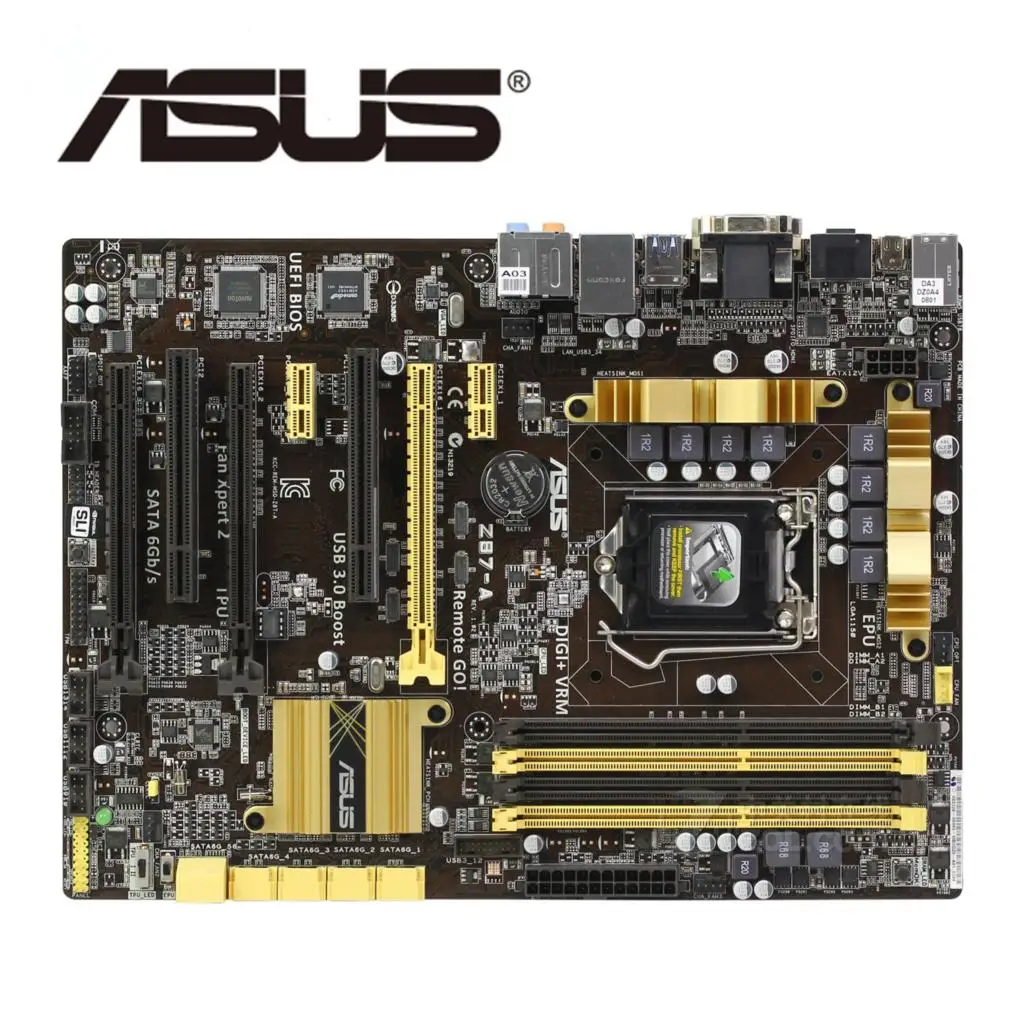 LGA1150 DDR3 Z87 для ASUS Z87-A оригинальная материнская плата 32G Z87A настольная материнская плата PCI-E X16 USB3.0 SATA III б/у