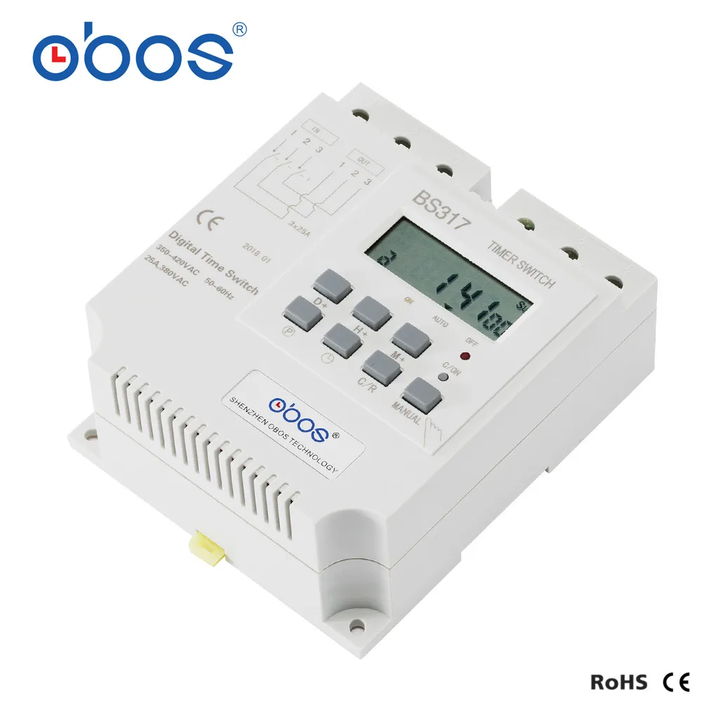 good quality good credit 200V~380V~440V  three phase timer switch electronic timer relay with 16 times on/off per day/weekly 3