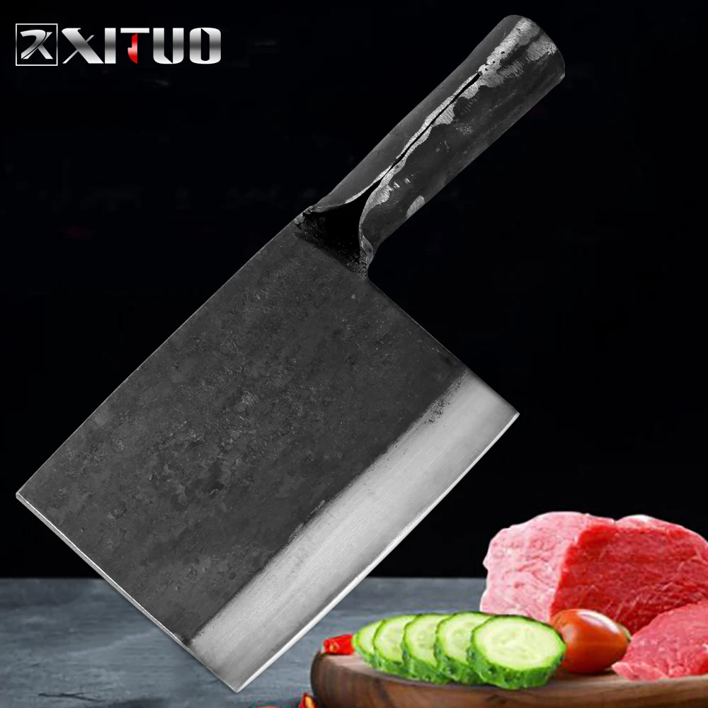 XITUO нож для мясника из высокоуглеродистой стали ручной работы кованый кухонный