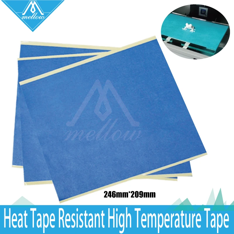 HOT!10pcs/lot 246MM X*209MM Blue Painters Tape/3D Printer Heat Tape