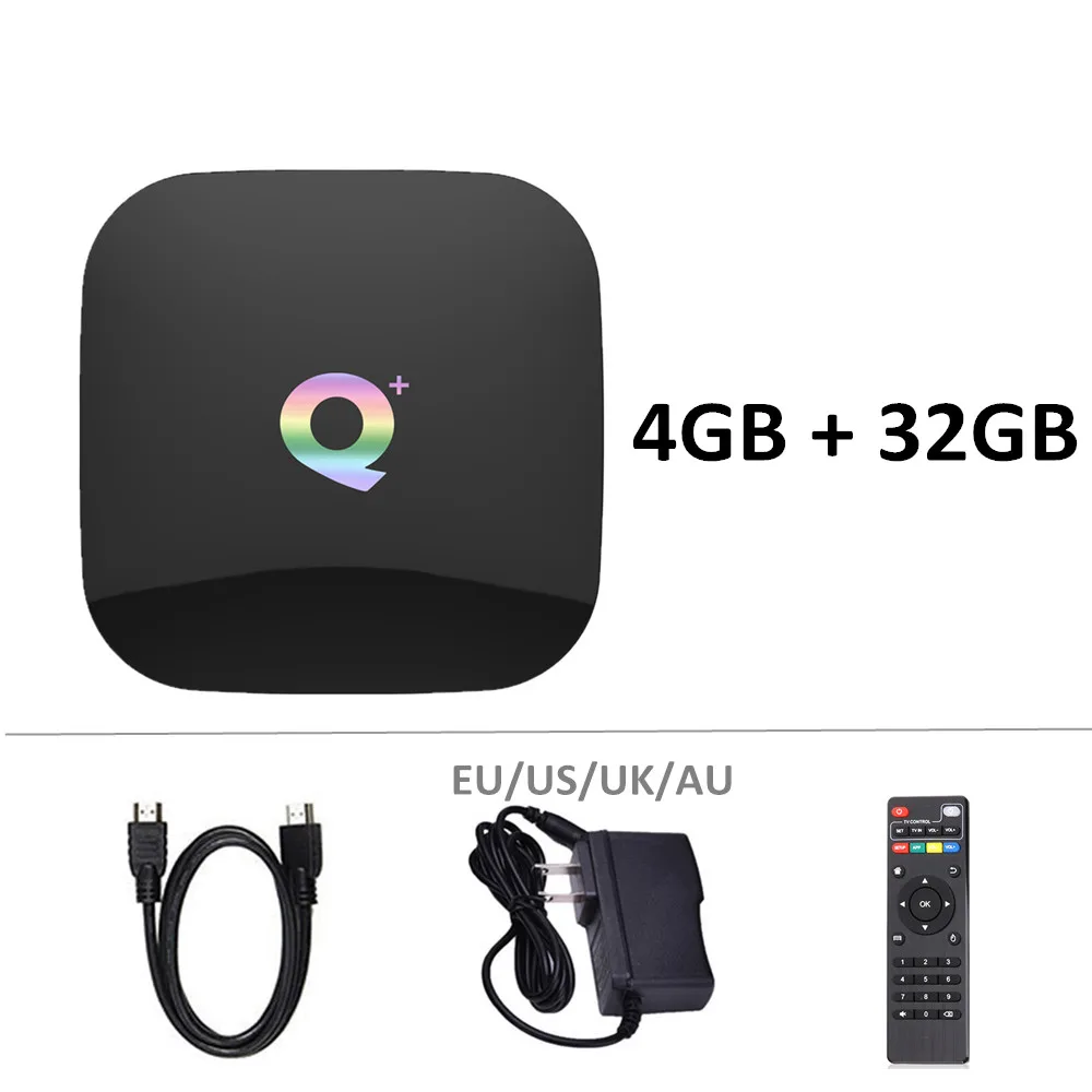4G 32G T95 Q плюс Smart Android 9,0 ТВ Box Allwinner H6 4 ГБ 32 ГБ, 64 ГБ и 1080 P H.265 6 K Media Player 2,4G Wi-Fi Декодер каналов кабельного телевидения PK Ми box - Цвет: 4G 32G