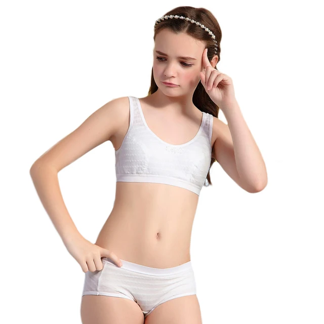 Kaqi Puberty Girl Underwear Set Teenage Cotton One-piece Underwear For Young  Girl Ks1041 - Training Bras - AliExpress