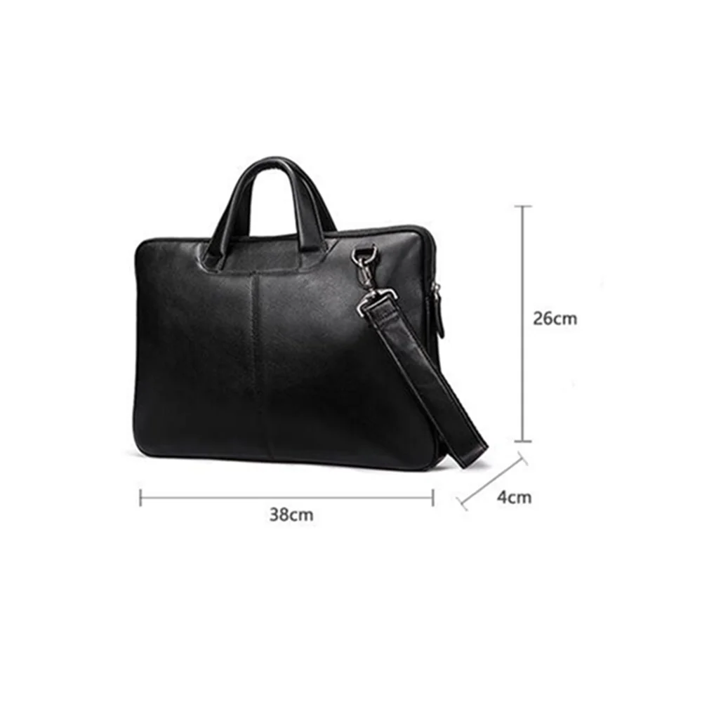 Новая натуральная воловья кожа натуральная кожа мужской портфель модная большая емкость деловая сумка черная Мужская сумка на плечо для ноутбука